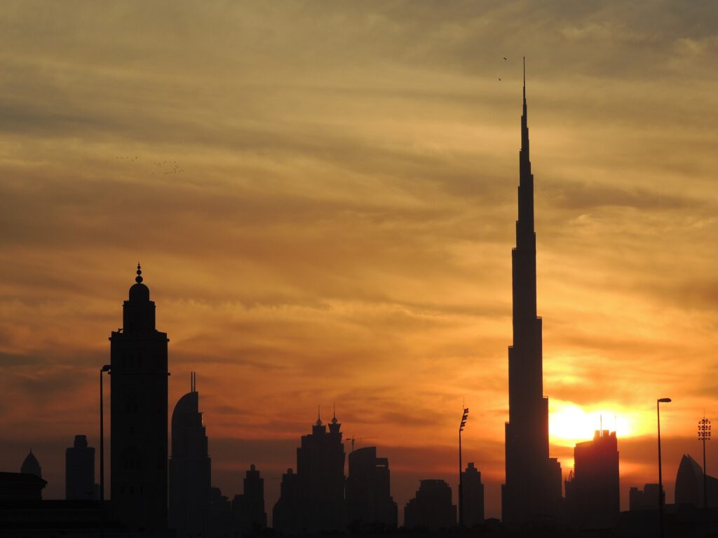 Burj Khalifa, Dubai, UAE Evening view