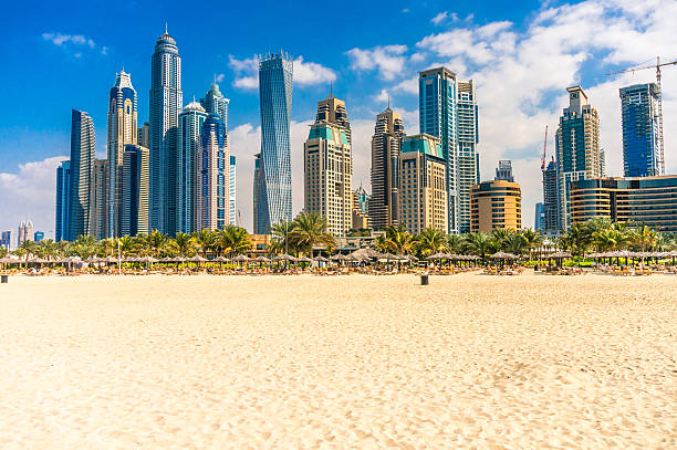 Jumeirah Beach, Dubai, UAE, Buildings view