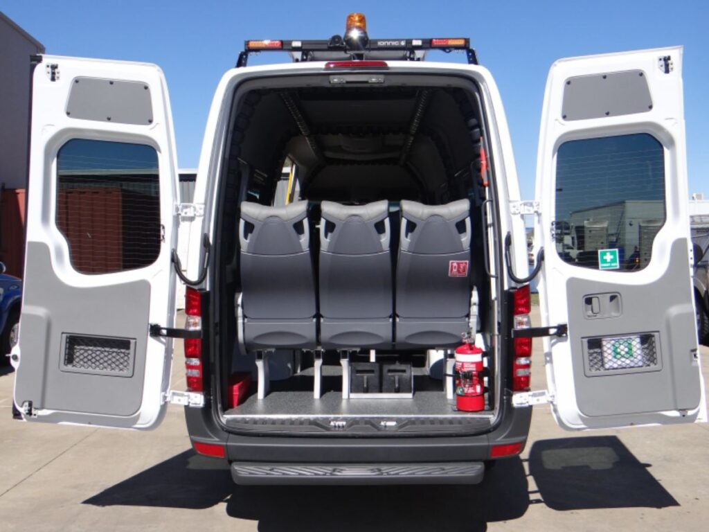 Mercedes sprinter, 17 Seater, back view